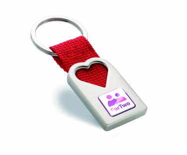 Logotrade promotional product picture of: Heart metal key ring Kemi