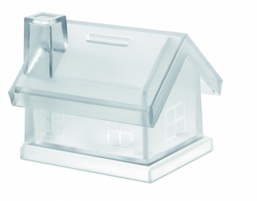 Logo trade business gift photo of: Plastic house coin bank