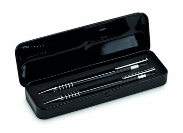 Logo trade promotional item photo of: Ball pen set in metal box