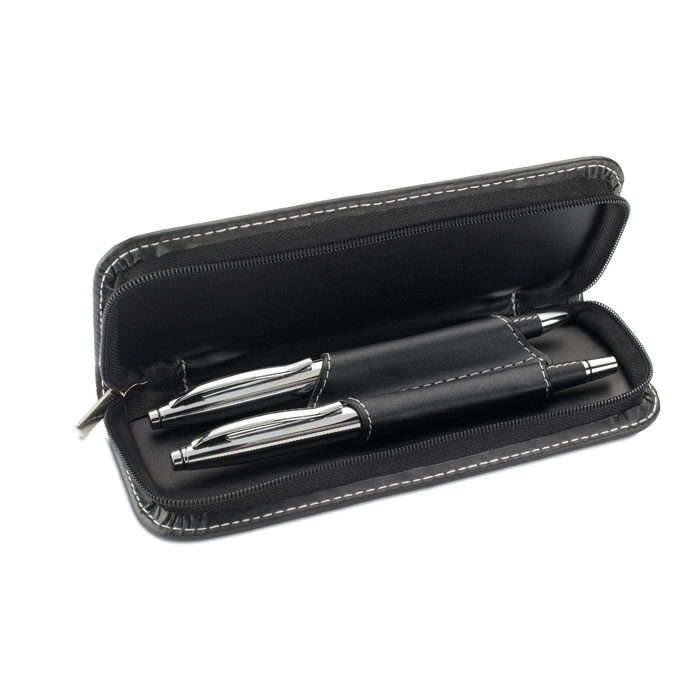 Logo trade promotional giveaways picture of: Ball pen and roller set