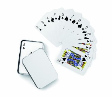 Logo trade promotional item photo of: Playing cards in tin box