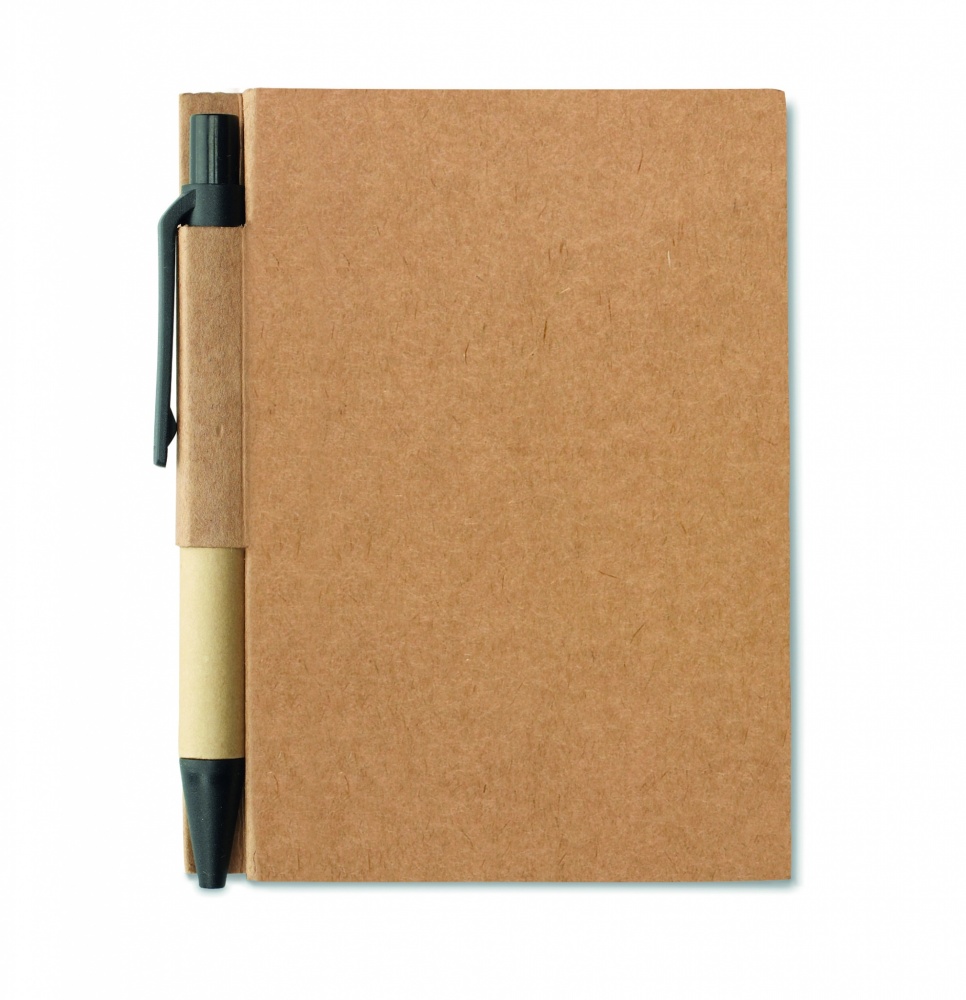 Logo trade promotional merchandise photo of: Recycled notebook with pen