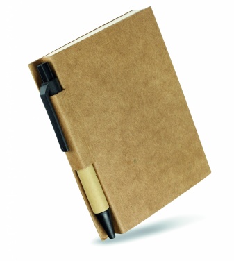 Logo trade promotional merchandise photo of: Recycled notebook with pen