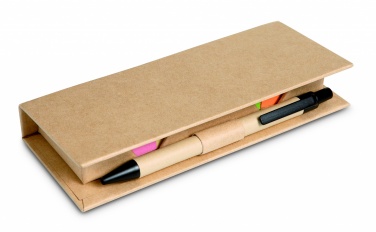 Logotrade promotional giveaway image of: Sticky memo set recycked w/pen