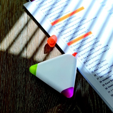 Logo trade promotional products image of: Triangular highlighter
