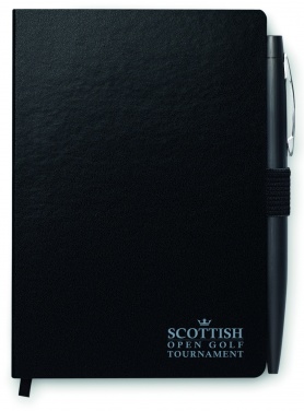 Logo trade corporate gifts picture of: A5 notebook with pen 72 lined