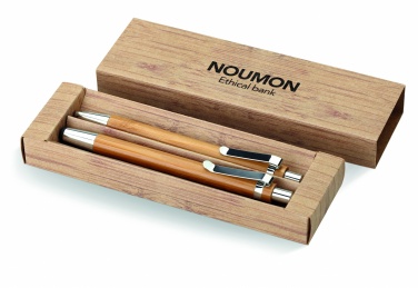 Logotrade promotional gifts photo of: Bamboo pen and pencil set