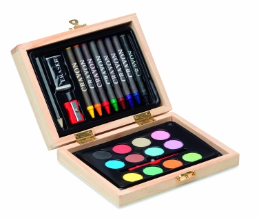 Logotrade promotional item image of: Painting set in wooden box