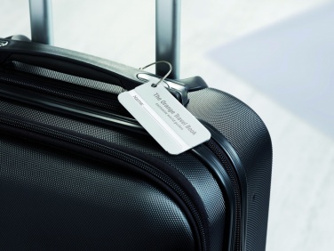 Logo trade business gift photo of: Aluminium luggage tag