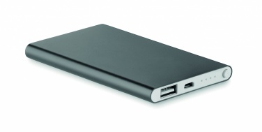 Logo trade promotional gifts image of: Flat power bank 4000 mAh