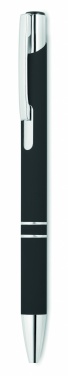 Logo trade promotional giveaways image of: Ball pen in rubberised finish