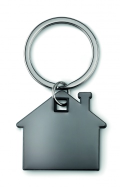 Logotrade business gifts photo of: House shape plastic key ring Rezekne