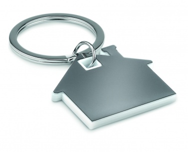 Logotrade promotional item image of: House shape plastic key ring Rezekne