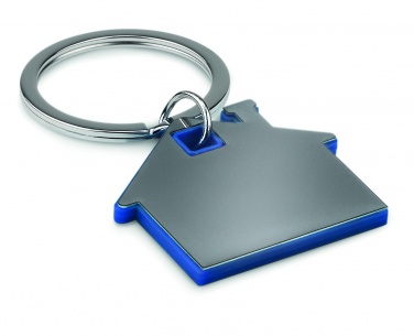 Logo trade promotional product photo of: House shape plastic key ring Rezekne