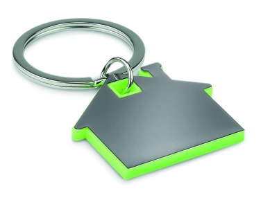Logotrade promotional giveaway picture of: House shape plastic key ring Rezekne
