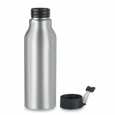 Logo trade promotional products picture of: Single-walled 500 ml aluminum bottle with a PP cap and a silicone strap
