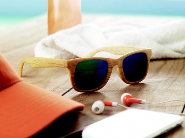 Logo trade advertising products image of: Wooden look sunglasses MAARDU