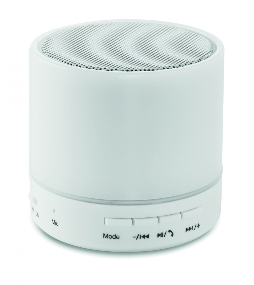 Logotrade promotional giveaway picture of: Round wireless speaker LED