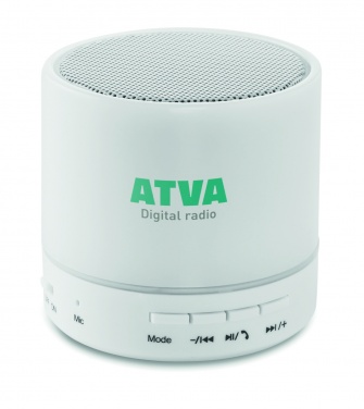 Logo trade corporate gift photo of: Round wireless speaker LED