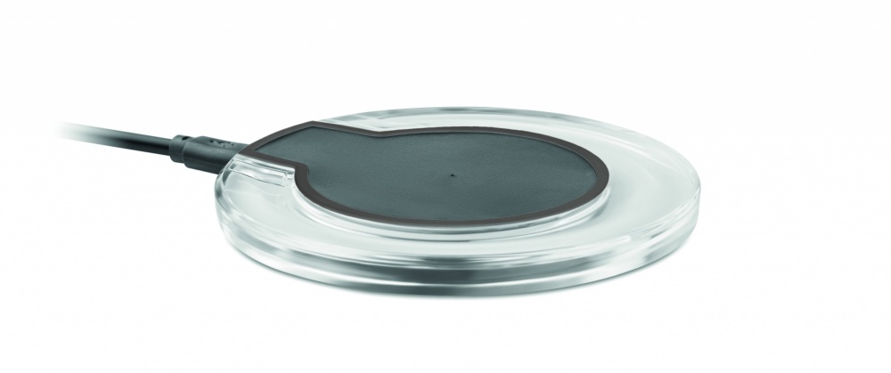 Logo trade promotional merchandise picture of: Round wireless charging pad 5W