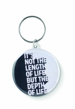 Logo trade promotional giveaway photo of: Small pin button key ring Tukums