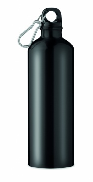 Logo trade promotional merchandise image of: Single-walled 750 ml aluminum bottle with a carabiner and customizable printing