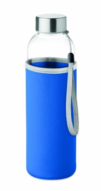 Logo trade promotional giveaways image of: Glass bottle in pouch 500ml