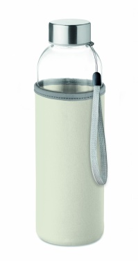 Logo trade corporate gifts image of: Glass bottle in pouch 500ml