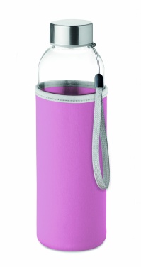 Logo trade advertising products image of: Glass bottle in pouch 500ml