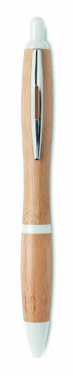 Logo trade promotional items picture of: Ballpoint pen made of ABS and bamboo