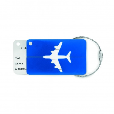 Logo trade promotional giveaways image of: Aluminium luggage tag
