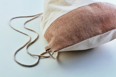 Logo trade advertising product photo of: Drawstring bag w/ jute details