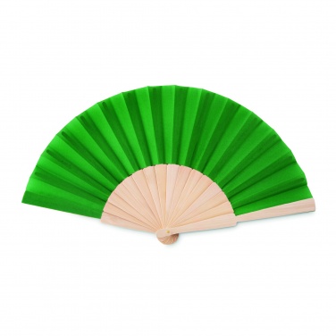Logo trade advertising products picture of: Manual hand fan wood
