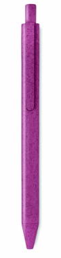 Logo trade business gift photo of: Wheat Straw/ABS push type pen