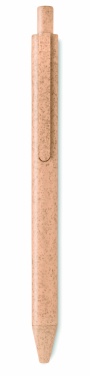Logo trade promotional items picture of: Wheat Straw/ABS push type pen