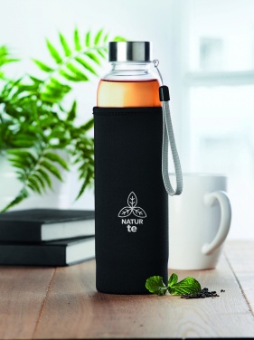 Logo trade promotional gift photo of: Single wall glass bottle 500ml