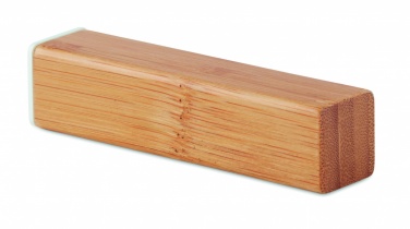Logo trade promotional merchandise picture of: Power bank bamboo 2200 mAh POWERBAM