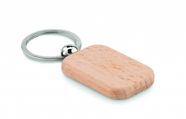 Logo trade corporate gifts picture of: Rectangular wooden key ring Bauska