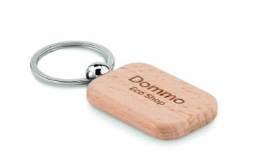 Logo trade business gift photo of: Rectangular wooden key ring Bauska