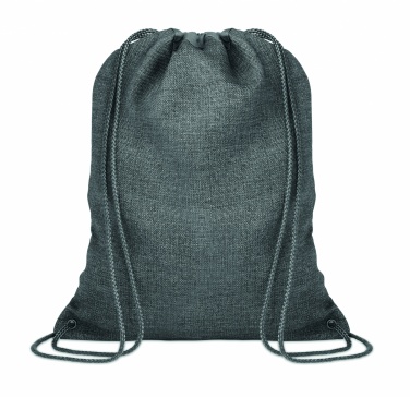 Logo trade promotional gifts picture of: 1200D heathered drawstring bag
