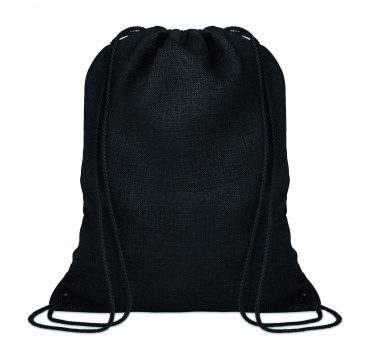 Logo trade promotional giveaways picture of: 1200D heathered drawstring bag
