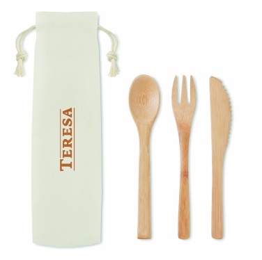 Logo trade promotional gifts picture of: Bamboo cutlery set