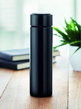Logo trade promotional product photo of: Bottle with touch thermometer
