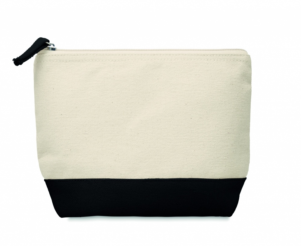 Logo trade advertising product photo of: Bicolour cotton cosmetic bag