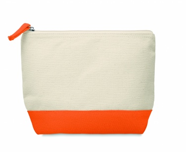 Logo trade promotional gifts image of: Bicolour cotton cosmetic bag