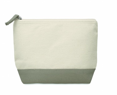 Logo trade promotional items image of: Bicolour cotton cosmetic bag