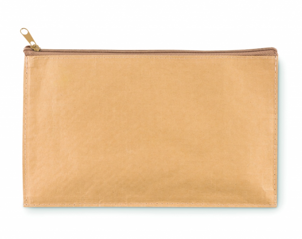 Logo trade promotional giveaways picture of: Woven paper pencil case