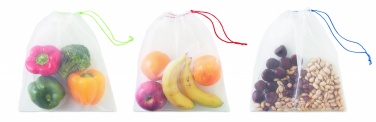 Logotrade corporate gift picture of: Set of 3 RPET mesh food bags