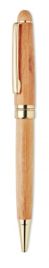 Logo trade promotional merchandise picture of: Bamboo twist-action ballpoint pen in a box