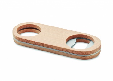 Logo trade promotional product photo of: Oval Bamboo bottle opener VALBAMPER
